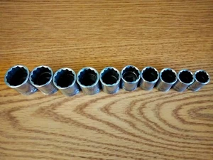 S.K PROFETIONAL TOOLS SOCKETS SET 12 POINT 3/8" DRIVE MADE IN USA - Picture 1 of 6