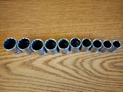 S.K PROFETIONAL TOOLS SOCKETS SET 12 POINT 3/8" DRIVE MADE IN USA - Image 1 of 4