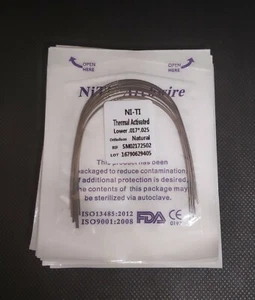 Alambres de arco NITI activados térmicamente para ortodoncia dental forma natural rectangular - Imagen 1 de 9
