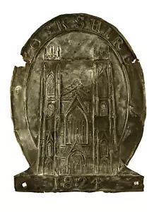 Genuine Yorkshire 1824 pressed copper fire mark (insurance) - Picture 1 of 9