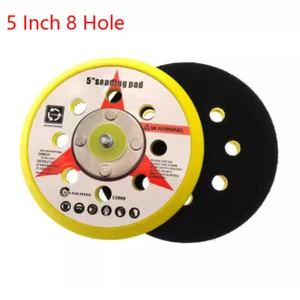 5 Inch 8 Hole Polishing Sanding Disc Backing Pad Plate 125mm Dia for Air Sander - Picture 1 of 8