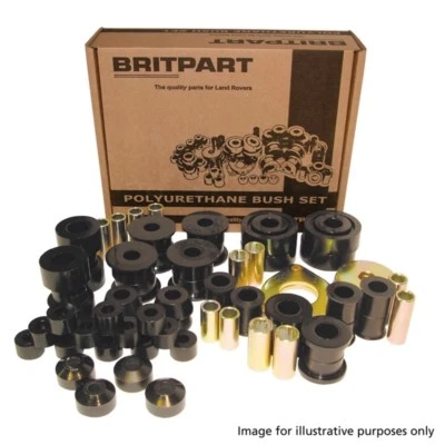 LR TRADE PARTS UK SET BOCCOLE SOSPENSIONE LAND ROVER SERIE 2 2A 3 SWB 88" POLIURETANO NERO DC7103