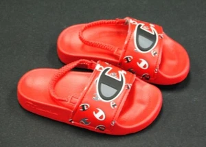 [CP101491T] NEW TODDLER CHAMPION SLIDE IPO 3PEAT SANDALS SCARLET MULTI CBS7 - Picture 1 of 5