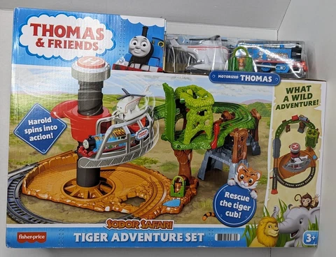 Thomas & Friends Sodor Safari Tiger Adventure Train Set w/ Motorized Thomas NEW Cover