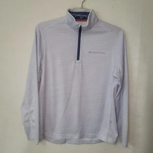 Vineyard Vines Sankaty 1/4 Zip Pullover Men M Jost Van White Performance Golf - Picture 1 of 12