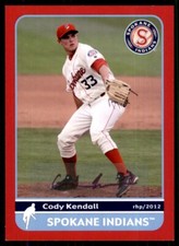 2012 Grandstand Spokane Indians Cody Kendall IP Signed Auto Spokane Indians #NNO