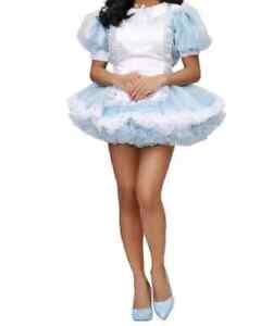Sissy Girl Maid Satin Organza Lockable Dress Customiza cosplay costume