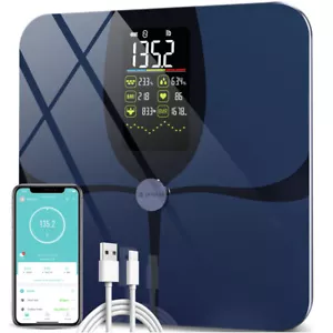 Rechargeable Scales for Body Weight Body Fat Scale for Heart Rate & Heart Index - Picture 1 of 17