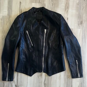 Giacca Moto BLANK NYC Nera Ecopelle Donna Grande - Foto 1 di 12
