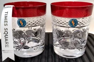 Waterford Times Square 2023 Gift of Love Ruby Red DOF Pair Set 2 Boxed 1061958 - Picture 1 of 19