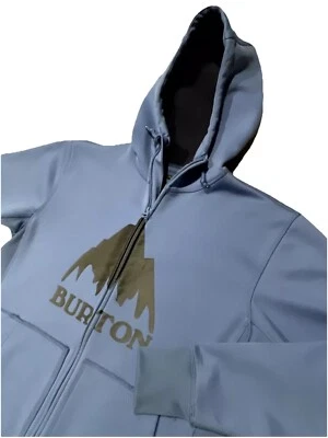 Burton Dryride Fleece Lined Colombo Heavyweight Full Zip Hoodie Jacket Blue Sz S - Image 1 of 4