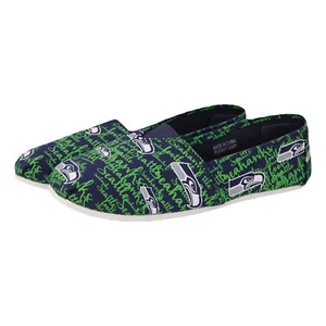 Zapatos para mujer Seattle Seahawks NFL con guión de lona estilo Tom - Imagen 1 de 1