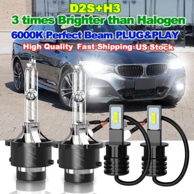 For Lexus ES300 2000 2001 2002 2003 Xenon HID/LED Headlight Low+Fog Light Bulbs - Image 1 of 4