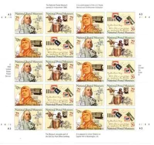 Scott #2779-2782  29 cent National Postal Museum Sheet of 20 stamps MNH - Picture 1 of 1