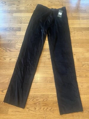 Unhemmed NWT Berle Italian Luxury Corduroy SZ 38 Black Men's - Image 1 of 4
