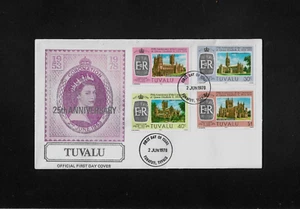 Tuvalu 1978 Coronation Elizabeth II FDC Funafati cancel unaddressed VGC - Picture 1 of 1