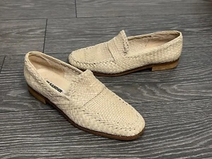 Womens JIL SANDER Woven Leather Loafers Shoes Flat Moccasin Size 39 1/2 US 9 - Picture 1 of 14