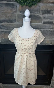 J. Crew Womens Dress Red Ivory Size XS A-line Tea Stained Dobby Swiss Dot - Picture 1 of 6