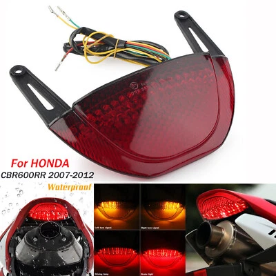 Luz trasera LED integrada señales de giro de freno para Honda CBR600RR 2007-2012 2008 09 Foto 1 de 4