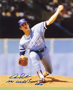 DANNY JACKSON KANSAS CITY ROYALS 1985 WORLD SERIES CHAMPS ACTION SIGNED 8x10 - Picture 1 of 1