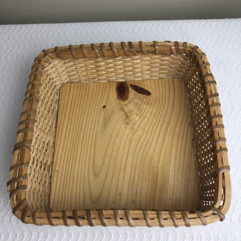Nantucket Basket Napkin Holder Vintage Approx 7x7 Cover