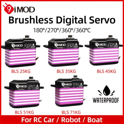 9IMOD Brushless Servo 25/35/45/51/71KG Servo for 1:5 1:8 1:10 RC Car Boat Robot - Image 1 of 4