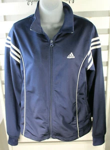 Adidas 3 Stripe Youth Boys XL 16 Navy White Warmup Jacket - Picture 1 of 11