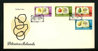 Postal History Pitcairn Islands FDC #209-212 food fruit produce farming 1982 - Image 1 of 2