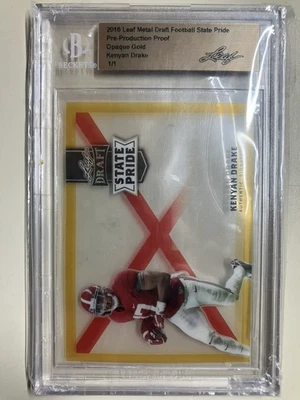 2016 Leaf Metal Draft Kenyan Drake Opaque Gold Pre-Production Proof 1/1 - Image 1 of 2