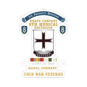 Pegatinas corte beso - Compañía Bravo - 8º Batallón Médico, 8ª División de Infantería - Imagen 1 de 1