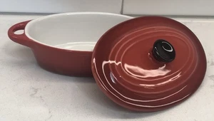 Cazuela Crock Pot Wexford Mini naranja quemada de gres con tapa 6,7 oz - Imagen 1 de 10