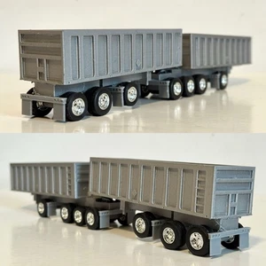 RARE 1/64 3-D Printed Model Semi Truck Dump Trailers Canadian B-Train DCP Wheels - Picture 1 of 4