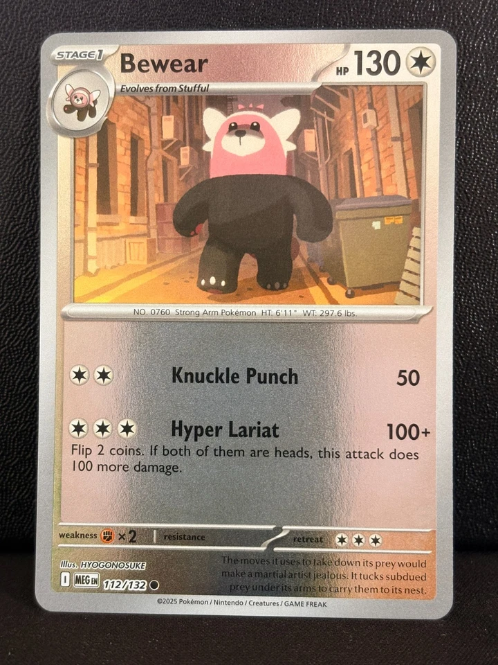 Bewear 112/132 Me01: Mega Evolution Reverse Holo - Image 1 of 1