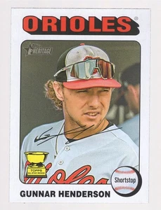 GUNNAR HENDERSON 2024 TOPPS HERITAGE WHITE BORDER SP #24 **BALTIMORE ORIOLES** - Picture 1 of 2