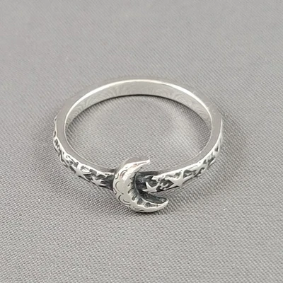 James Avery Starry Night, Crescent Moon Ring Size 10 - Sterling Silver - Image 1 of 4