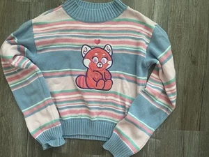 Disney Turning Red Mei Panda Disney Store Sweater Youth 9/10 - Picture 1 of 4