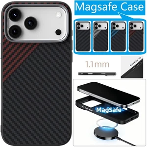 Funda delgada magnética de fibra de carbono para iPhone 17 Air 16 Pro Max 15 14 Plus 13 - Imagen 1 de 14