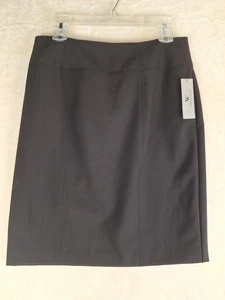Worthington Skirt Size 10 Black Knee Length Pencil Lined Zip Back NWT Career - Picture 1 of 10