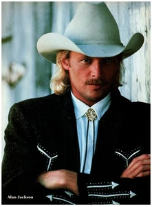 90's Country Music Alan Jackson Western Cowboy Outfit magazine CLIPPING photo - Imagen 1 de 1