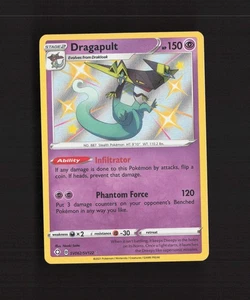 Carta Pokémon Dragapult SV062/SV122 Shining Fates Holo Brillante Rara Casi Nueva - Imagen 1 de 10