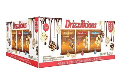 Drizzilicious Mini Rice Cake Bites Variety Pack (32 Count)