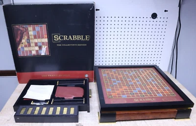 Nice Rare Franklin Mint Scrabble Collectors Edition W/ Gold Tiles Board & Box! - Image 1 of 4