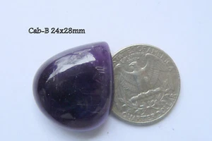 Pear shape Amethyst cabochons 46.5 carats. Size 24x28mm  purple - Picture 1 of 3