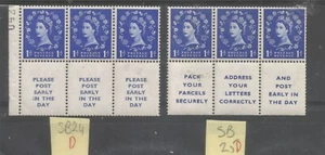SB24 & 25 EARLY QE2 booklet panes superb MNH - Picture 1 of 2