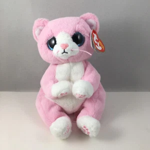 Ty Beanie Baby Bäuche - LILLIBELLE die Katze (6 Zoll) Plüschtier NEU 2023 Neu mit Etikett - Bild 1 von 6