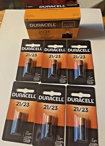 Paquete de 6 baterías Duracell A23 12 voltios MN21 MN23 23AE 21/23 GP23 23A 23GA en caja - Imagen 1 de 4