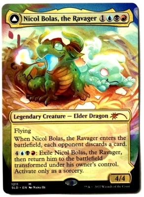 MTG Nicol Bolas, the Ravager Nicol Bolas, the Arisen Cute to Brute THICK CARD - Image 1 of 4