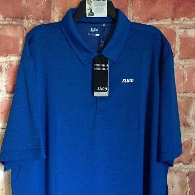 NEW Mens SLIGO Golf Acadia Mini-Stripe Polo SL18030 Royal Blue XXL - Image 1 of 4