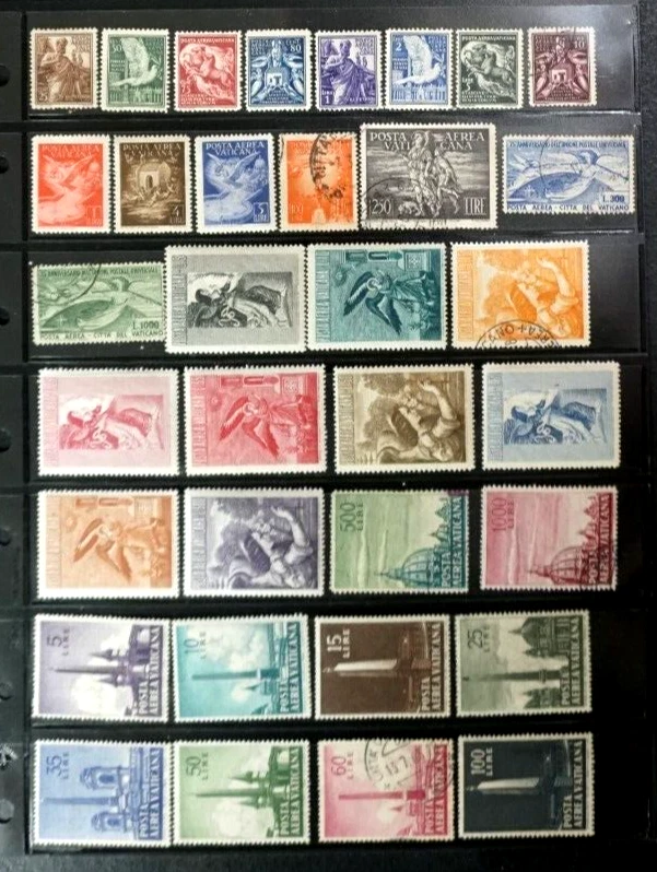 Lote fino de sellos de correo aéreo del Vaticano CV300 Foto 1 de 2