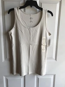 Nuevo con etiquetas para mujer St. Jhon's Bay camiseta sin mangas elástica piedra beige talla, grande - Imagen 1 de 3